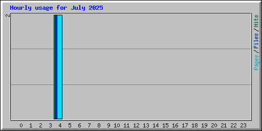 Hourly usage for July 2025